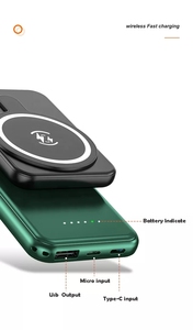 M16 5000mah 15Wワイヤレス、ミニポータブル充電器バッテリー3000mah強力な磁気機能5Wパワーバンク (Apple Phone用) - Product Image 5