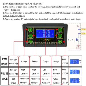 Stock PP2K Dual Mode generatore di segnale PWM Display digitale regolatore di velocità del motore ZK-PP2K - Product Image 4