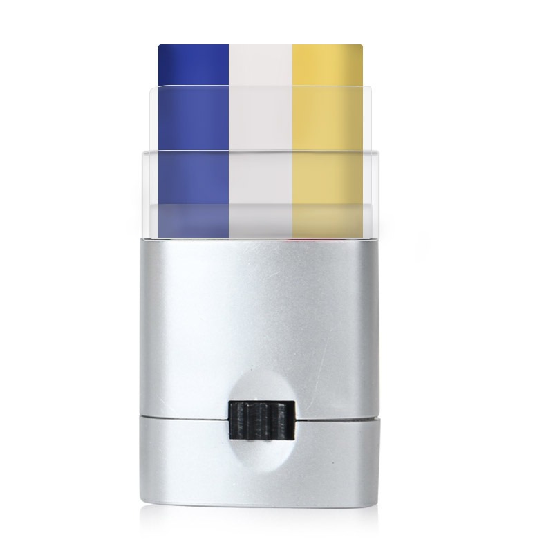 Azul - blanco - amarillo