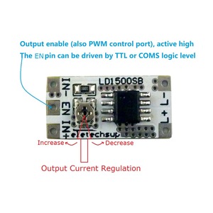 DC 3-6V 28-1500mA corrente di uscita regolabile ad alta luminosità LED Driver modulo PWM Controller DC-DC convertitore di corrente costante - Product Image 3