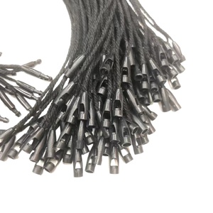 Cordón para colgar etiquetas, cuerda de algodón, negra, tipo bala - Product Image 2