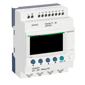 Nuevo controlador original SR2B121B para Schneider Zelio Logic Modul PLC controlador VFD controlador de motor AC24V 8 entradas 4 salidas de relé con reloj