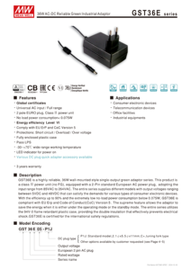 Meanwell GST36B/E/U 36W Adaptador de corriente de conmutación 5V 9V 12V 24V 48V 1.5A 3A Salida de CC para conexión de escritorio - Product Image 4