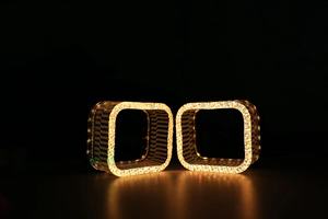 Araba far modifikasyon aksesuarları 5D LED DRL işıkları 2.5 3.0 inç projektör Lens dekorasyon kapak LED melek gözler - Product Image 5