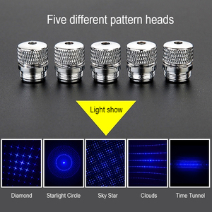 Wiederauf ladbarer Hochleistungs-Laserpointer in Blau/Grün 532nm Wellenlängen licht mit Doppel funktion und rotem Laserpointer - Product Image 2