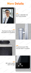 HFSecurity RA08TAndroid顔認識温度測定タイムクロックバイオメトリック時間出席マシン - Product Image 3