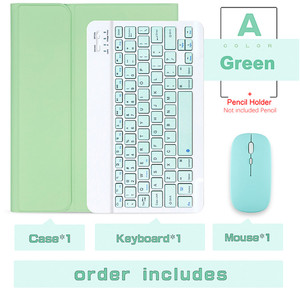 Funda de cuero para tableta iPad 10,2, teclado inalámbrico con Bluetooth, ratón, Combos Pro 11 10,9 Air 5 9th 8th generación Mini 6 - Product Image 4