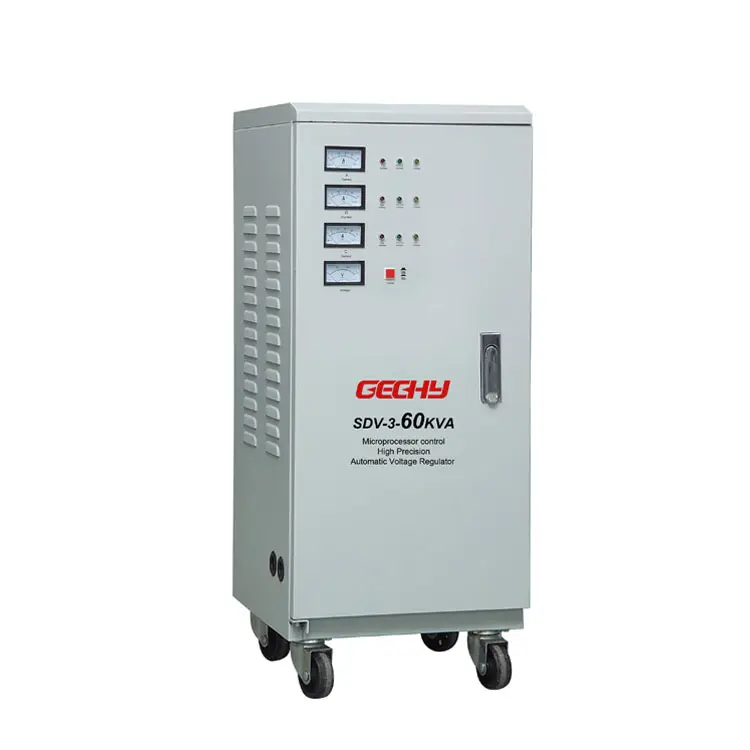 3 fase tegangan stabilizer 380 v tegangan servo stabilizer 60kva ac power voltage regulator untuk mesin