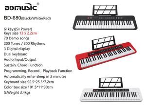 Strumento elettronico per organo a tastiera musicale con funzione di sonno automatico per la programmazione di apprendimento - Product Image 4
