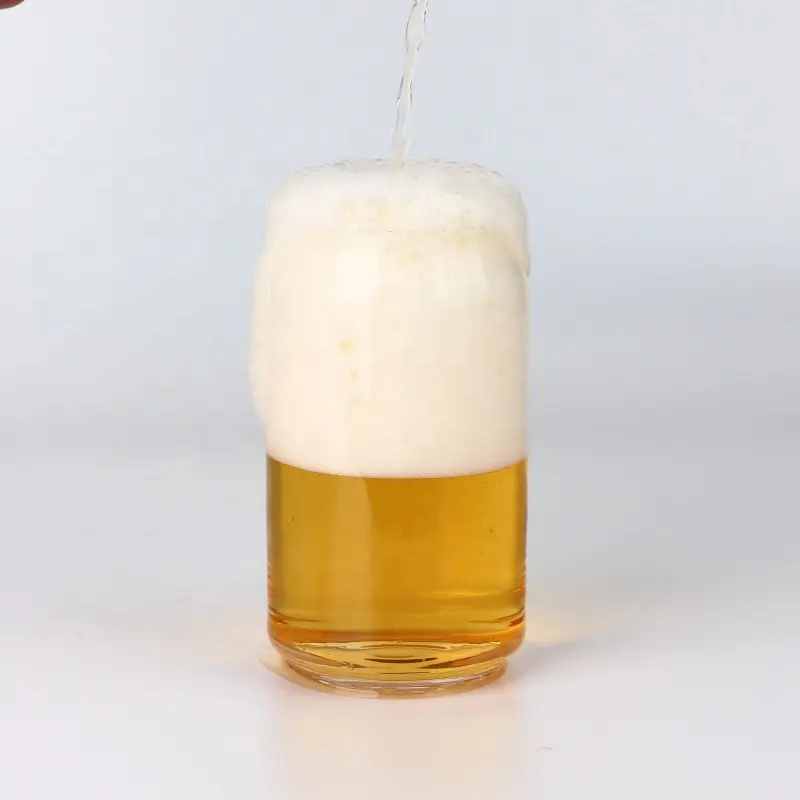 Kleine Bestelling Geaccepteerd Man Geblazen Bier Kan Glas 16Oz Bulk Factory Direct