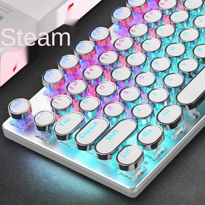 AULA F2068 Steampunk 104-Key Gaming Mechanical <strong>Keyboard</strong> Retro Green LED USB Optical Wired <strong>with</strong> Metal Desktop <strong>Notebook</strong> Case - Product Image 5