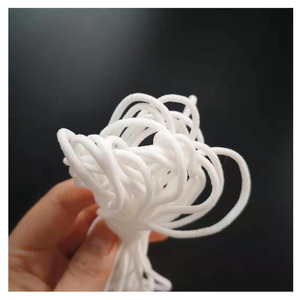 Round 3mm 5mm Cords Polyester/nylon Rope Earloop Strong Strength Elasic Loop <strong>Rubber</strong> Ear Cord for Facemask <strong>String</strong> - Product Image 6