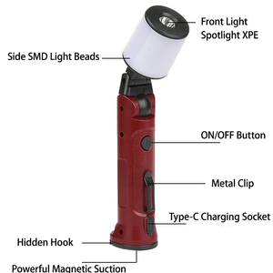 Vendita calda riparazione Auto manutenzioni luce Multi-funzione portatile Usb ricaricabile Abs Led torce da lavoro torce - Product Image 2