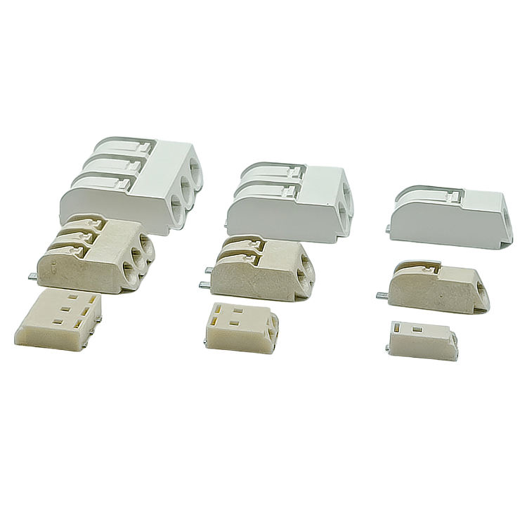 PCB Terminal Block Quick Connect Push-type LED Quick Connection Wire Connectors 2052-1P 2P 3P
