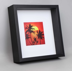 MDF Shadow Box <strong>Frame</strong>, <strong>10x10</strong>&quot; Size with 5x5&quot; Mat, 3D Deep Picture <strong>Frame</strong> - Product Image 1