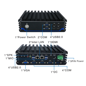 6th or 7th Generation Core <strong>I3</strong>/<strong>i5</strong>/<strong>i7</strong> Max. Support 16G Fanless Industrial <strong>Computer</strong> Support 2 LAN 6 COM <strong>Embedded</strong> Industrial PC - Product Image 3