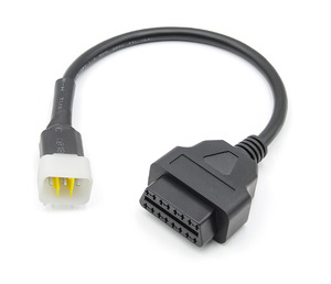 DELPHIオートバイ1年保証コードリーダー用16ピンOBD2メス〜6ピンアダプターケーブル - Product Image 1