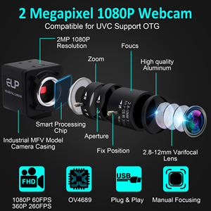 ELP yüksek hızlı USB kamera 2MP OV4689 260FPS 640*480 120FPS 1280*720 60FPS ile 2.8-12mm manuel zoom objektifi CMOS USB Web kamera - Product Image 2