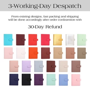 שחור/זהב/כסף הטבעת hongbo/כסף שחור/זהב/כסף hongbo קטן עור a6 תקציב כמארגן חשבון/בחזרה לבית הספר מתנה - Product Image 3