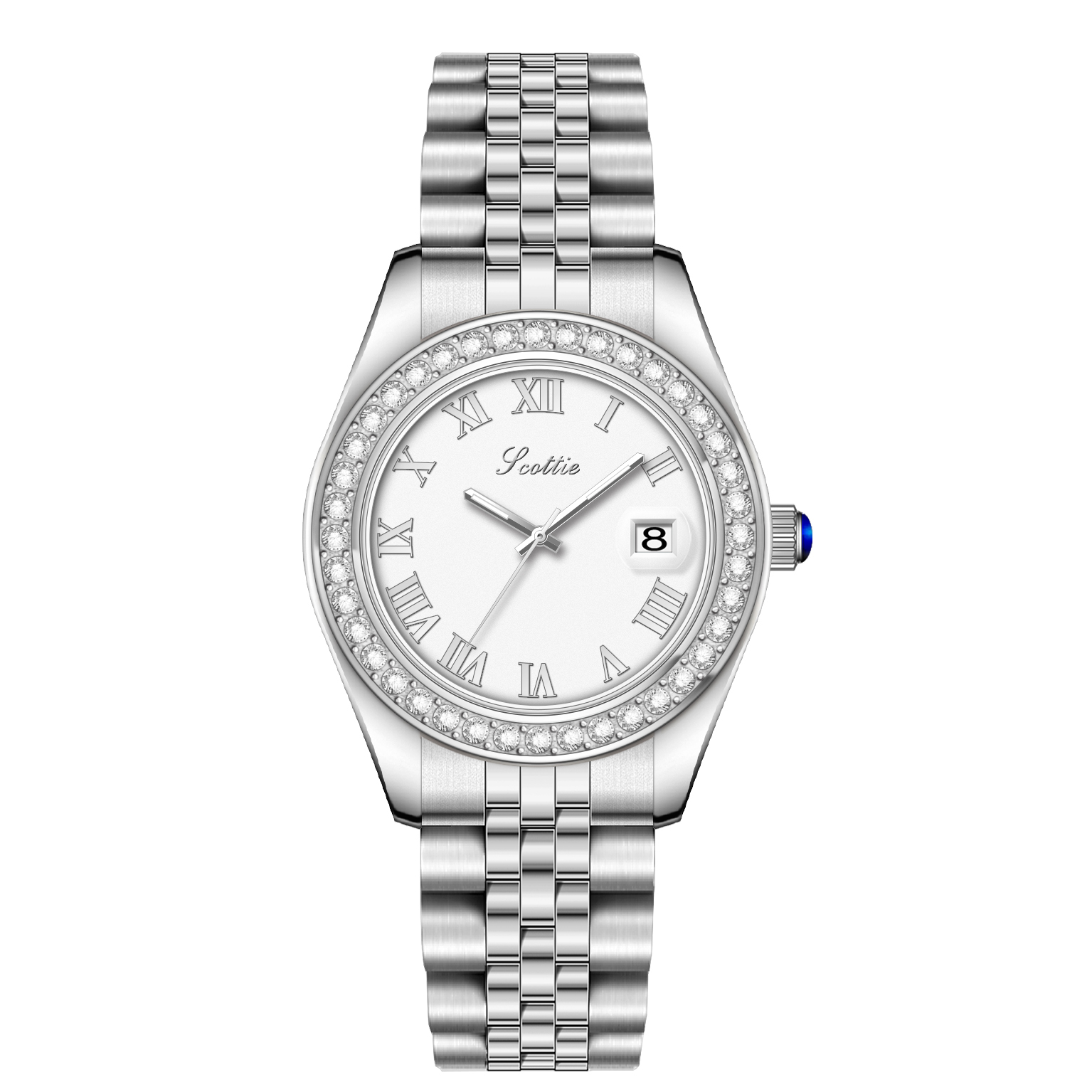 Silver+white