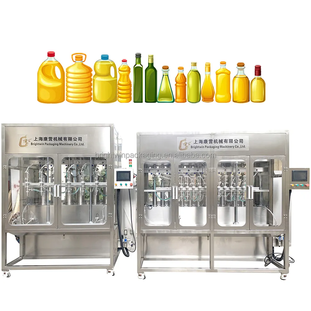 Machine de remplissage d'huile comestible d'olive de tournesol entièrement automatique pour huile 500ml machine de remplissage d'huile de cuisson