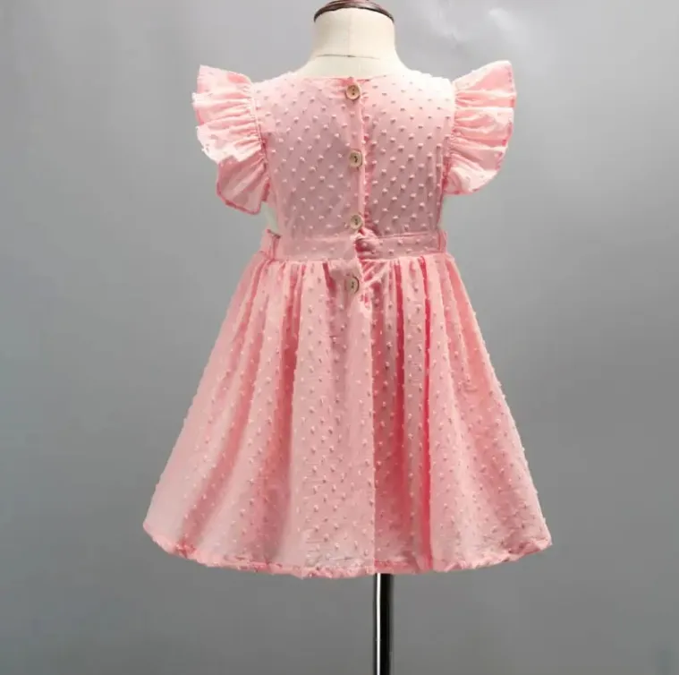 שמלת כותנה לילדות סריג שרוול באיכות גבוהה שמלת תינוק לילדות 7-13 שנים שמלת כותנה בנות