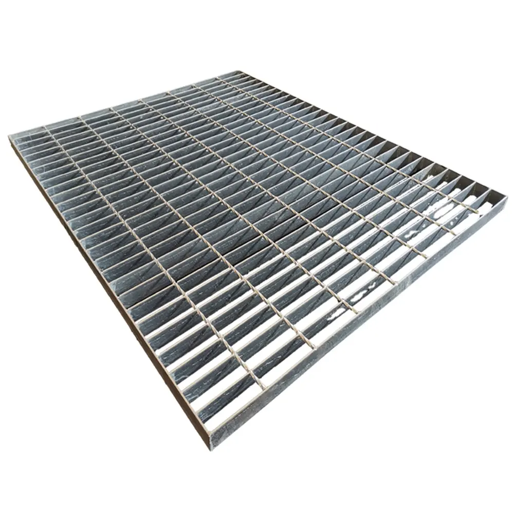 Fabbrica diretta Heavy Duty zincato a caldo gradini per scale copertura di scarico in metallo copertura del pozzo del corridoio griglia della barra d'acciaio