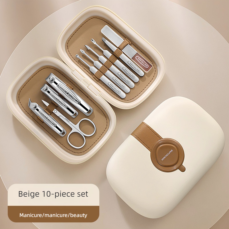 Ensemble de 10 coupe-ongles beiges (CH-10)