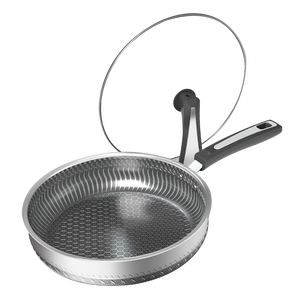 Chất Lượng Chuyên Nghiệp 316 Thép Không Gỉ Đồ Nấu Nướng Không Dính Tổ Ong 26-28Cm Vòng Frying Pan Cho Nấu Ăn - Product Image 6