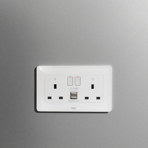 ซ็อกเก็ต UK คู่แบบทันสมัยและเรียบง่ายพร้อมสวิตช์และไฟแสดงสถานะและ3.1A USB/5V เหมาะสำหรับทั้งครอบครัว - Product Image 2