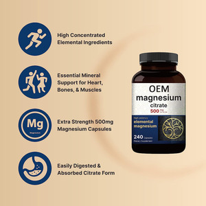Wholesale High Purity Magnesium Citrate <strong>Capsules</strong> <strong>an</strong> Important Mineral <strong>Capsule</strong> to Support the Heart, Muscles and Digestion - Product Image 3