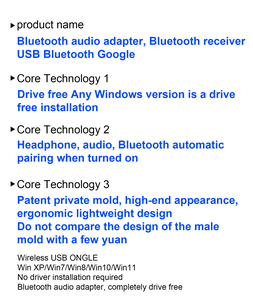 2024 NOVO <span class=keywords><strong>Bluetooth</strong></span> v5.4 Adaptador Receptor para PC <span class=keywords><strong>Speaker</strong></span> Car Stereo 3.5mm AUX Adaptador <span class=keywords><strong>Bluetooth</strong></span> Áudio Música Receptor Dongle USB