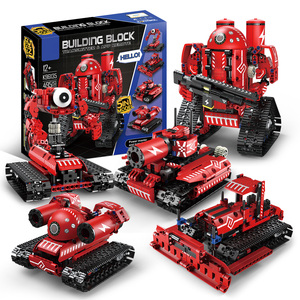 5-in-1 Formula telecomando assemblaggio elettrico Robot Stunt Car Cross-Border inglese App di programmazione giocattolo fai da te compatibile in plastica