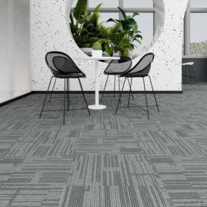 Büro-Teppichfliesen Moderne Blumen-Jacquard Teppichquadrate Hotel PP PVC Teppichfliesen Quadratische Gewerbe-Teppichfliesen - Product Image 2