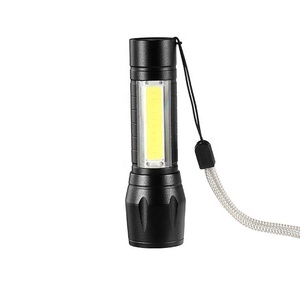 Taşınabilir Mini dahili Usb şarj edilebilir kalem klip yan işık Led Xpe teleskopik Zoom Mini el feneri Led lamba - Product Image 1