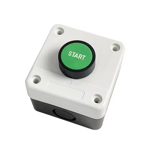 Segno verde di plastica interruttore a pulsante scatola di controllo stazione con il simbolo 10A non normalmente aperto Reset momentaneo - Product Image 1