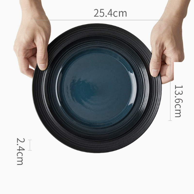 Plato llano de 10 pulgadas azul