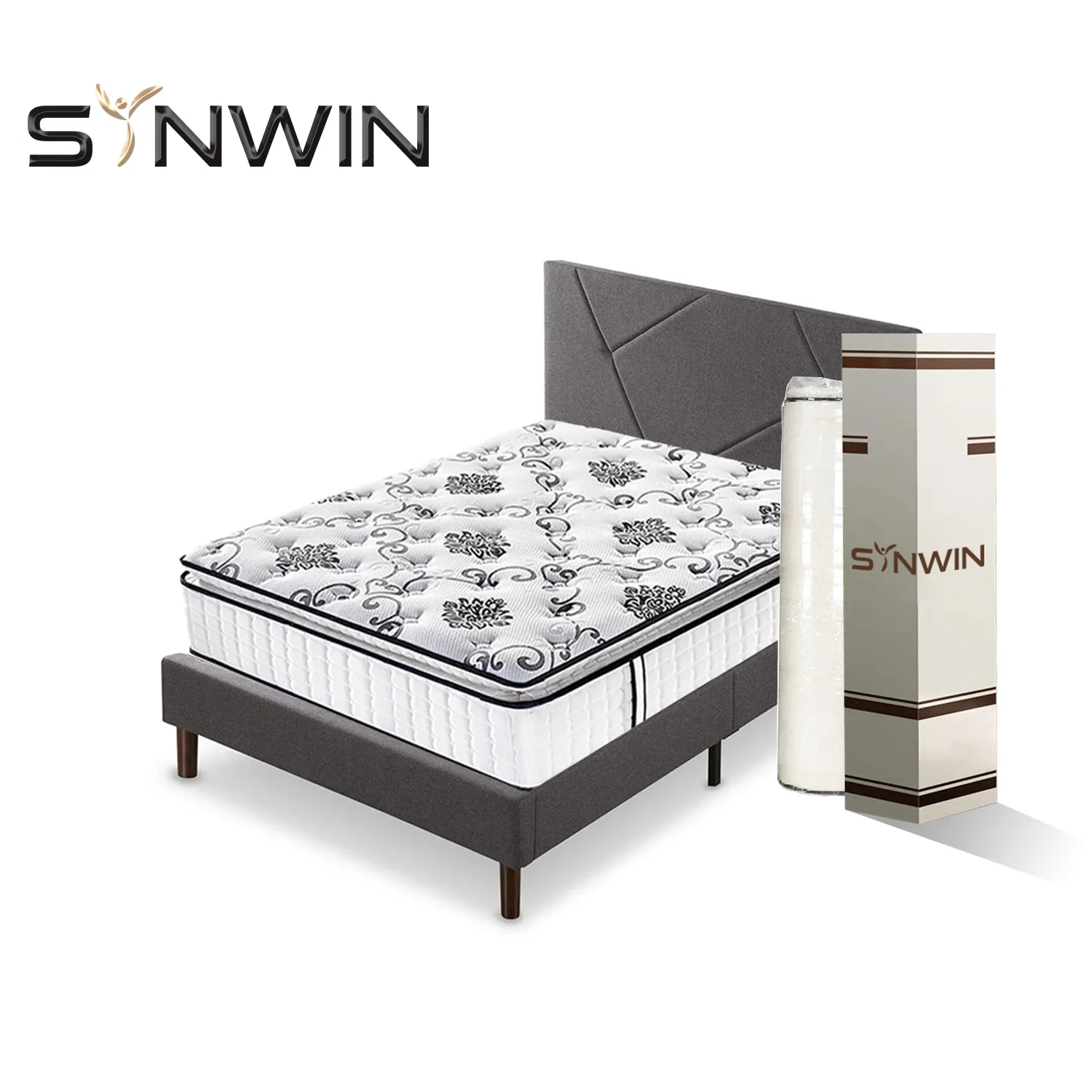 Made in China royal sleep well pillow top dream night mattress rollable bonnell spring mattress