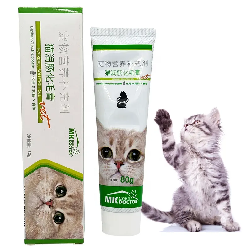 Vật nuôi mèo vitamin Vitamin tổng hợp dinh dưỡng Hairball khắc phục Gel mèo bổ sung dinh dưỡng cho mèo và chó