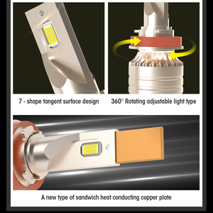 HAIZG fabrika yeni Model doğrudan satış LED araba ışıkları yüksek kaliteli XM70 yüksek güç LED H4 araba led far - Product Image 4