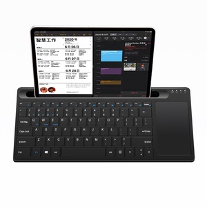ユニバーサルワイヤレスキーボード充電式Bluetoothタッチパッド多デバイスキーボードナンバーパッド付き安定接続タブレット用 - Product Image 3