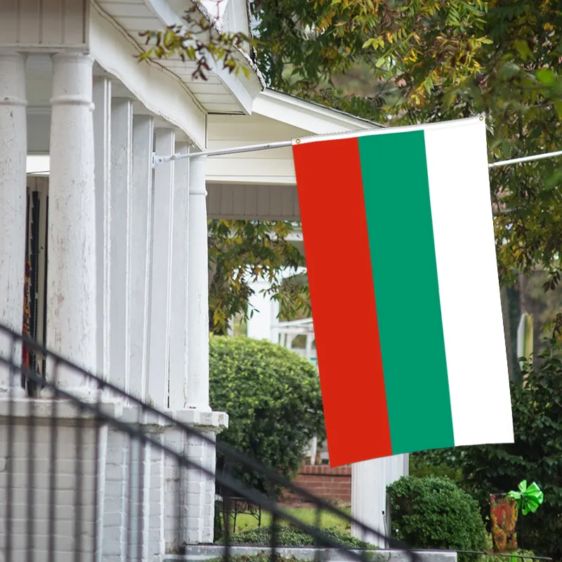 3x5Ft Bulgaria spanduk bendera kain poliester dengan 3 lapisan dua sisi dan dua grommet kuningan dinding kain dekorasi luar ruangan