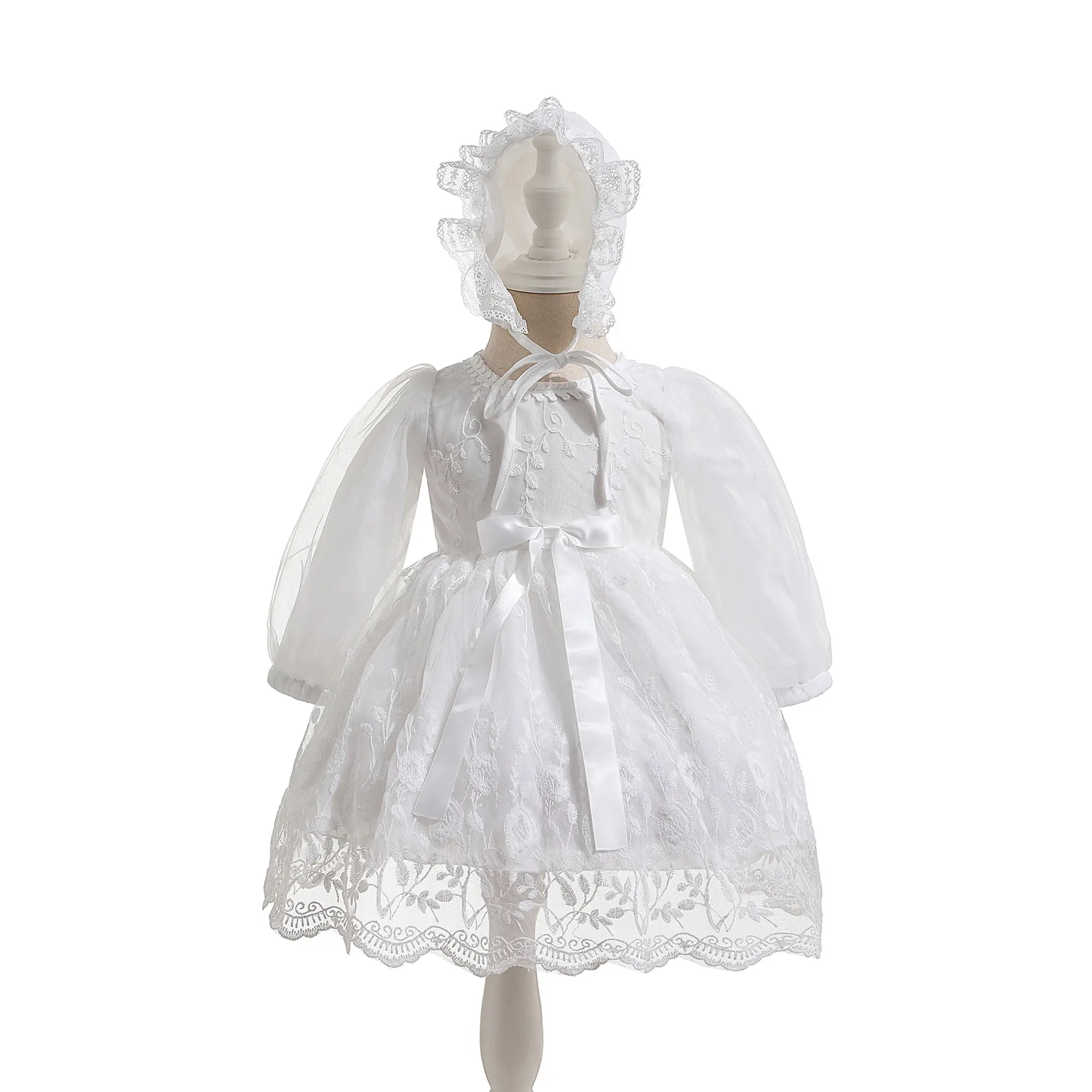 Robes de baptême pour bébé fille de 2 ans brossé 3 m blanc à prix compétitif