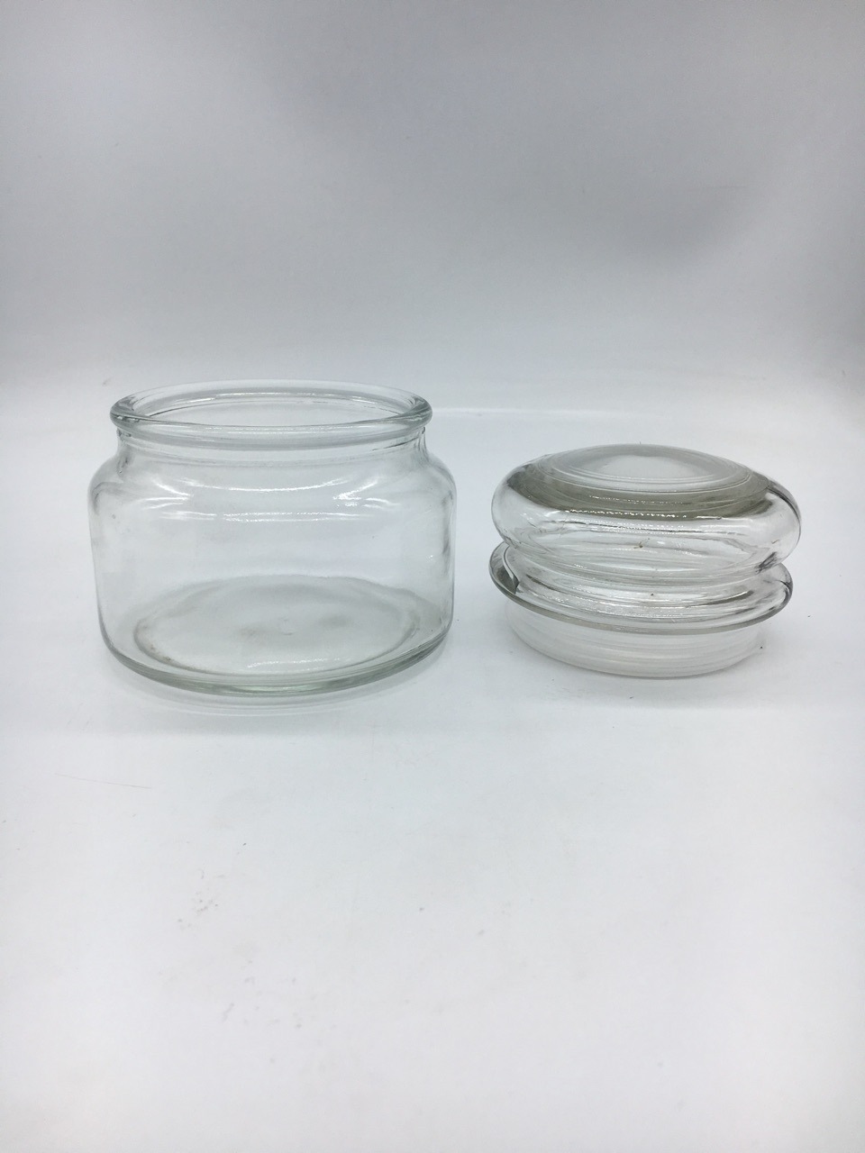 50~1000ml round shaped glass jar cream glass honey jar with lid
