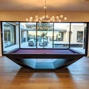 שולחן סנוקר מודרני מיני 9ft 8ft שולחן סנוקר עם 15 שנות ניסיון במפעל רגליים מעץ מלא וכריות מרוסניות