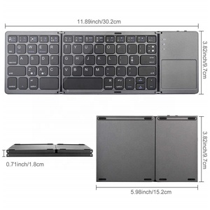 Universal Folding <strong>Keyboard</strong> Touchpad <strong>Mouse</strong> Combo Multi-media Folding <strong>Wireless</strong> <strong>Keyboard</strong> Portable <strong>Handheld</strong> Android IOS <strong>Keyboard</strong> - Product Image 2