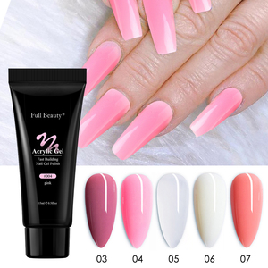 5 adet kiti akrilik Builder poli tırnak jeli kiti ile UV uzatma jeli fırça yağ çözücü yanlış Nail İpuçları tırnak formu manikür araç seti - Product Image 4