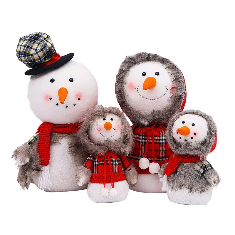 Feliz Navidad Decorativo Santa Juguetes Suministros Muñeco de nieve Claus Muñeca de dibujos animados Decoración de Navidad Lindo Animal de peluche de juguete