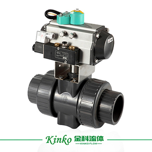 DN40 UPVC PVDF PVC 220VAC 24VDC วัสดุคู่ยูเนี่ยนไฟฟ้ามอเตอร์บอลวาล์ว - Product Image 2