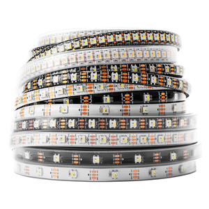 Sk6812アドレッサブルRGB <span class=keywords><strong>LED</strong></span>ストリップ5m/10mブラックDC5V IP65/67新しいデジタル制御WS2812B 60ピクセル個別制御DC12V